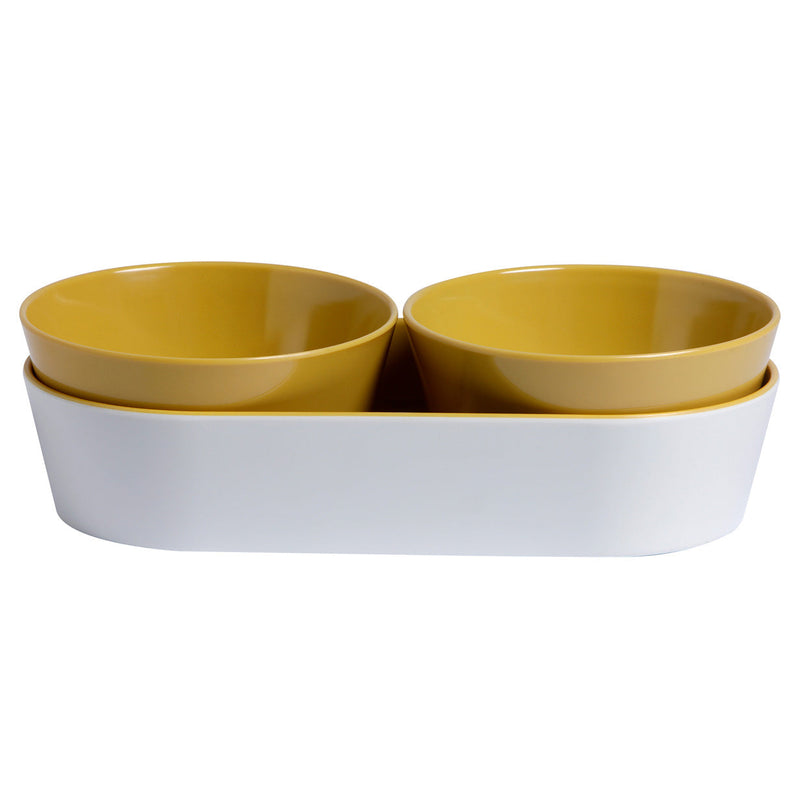 MELAMINE SNACK SET SUMMER – MUSTARD