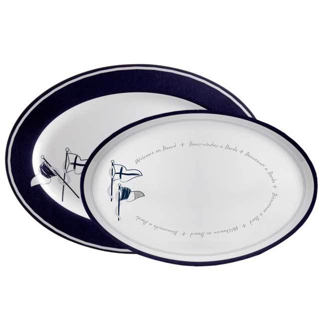 MELAMINE SERVING DISH SET WELCOME ON BOARD