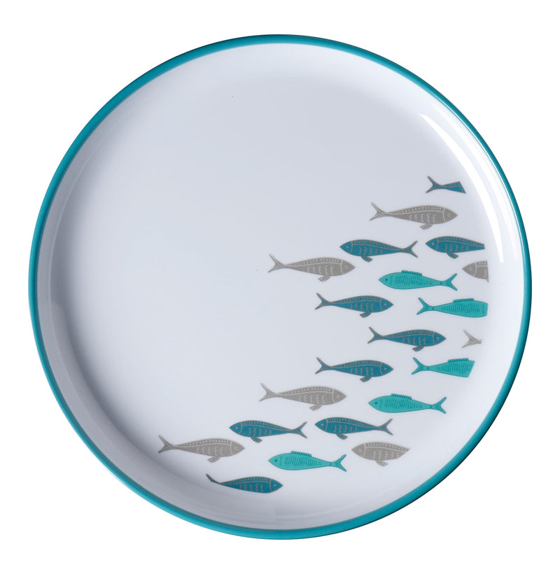 MELAMINE NON-SLIP DESSERT PLATE COASTAL, SET 6 Un