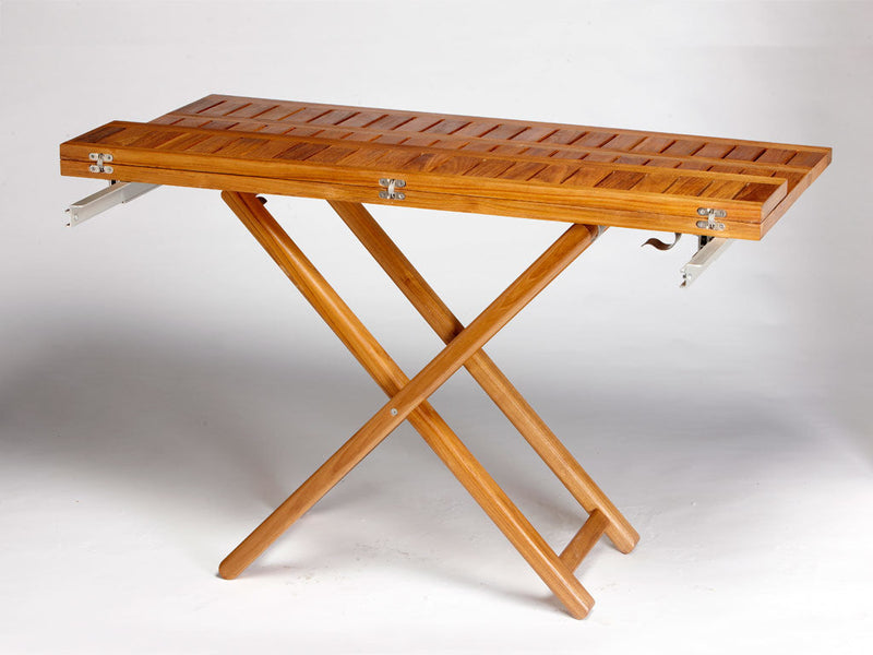 DOUBLE TABLE TEAK 120×40/ 120X80 CM
