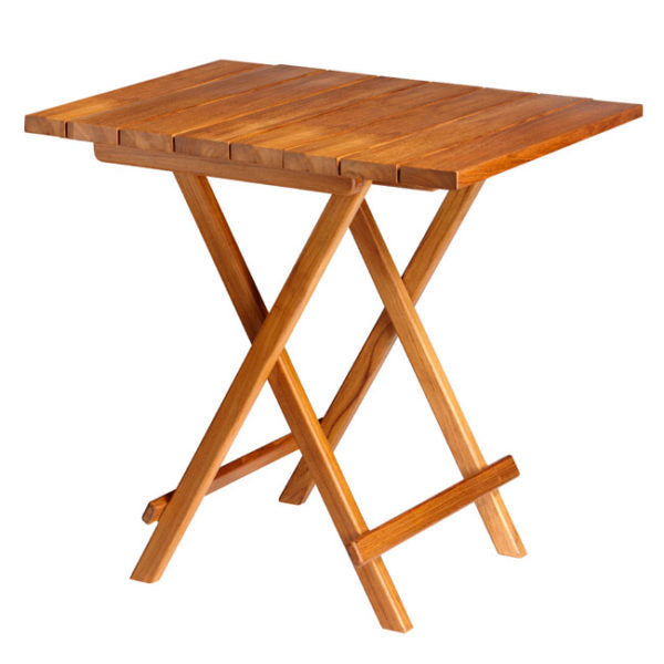 RECTANGULAR FOLDING TABLE TEAK 80X60CM