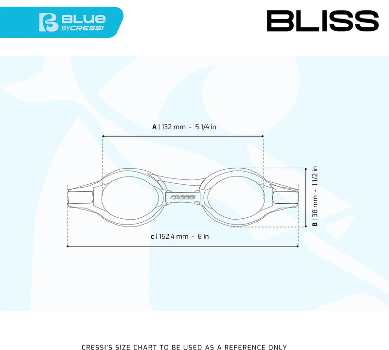 Bliss Swim Goggles Timeless Design, Secure Fit Goggles