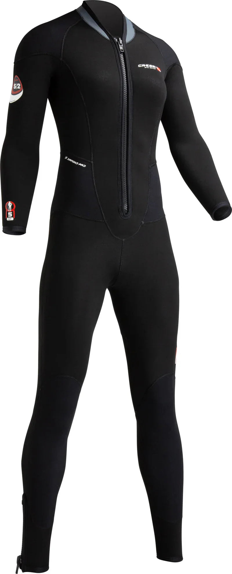 Endurance Wetsuit Lady front-zip neoprene 3mm Black / Red