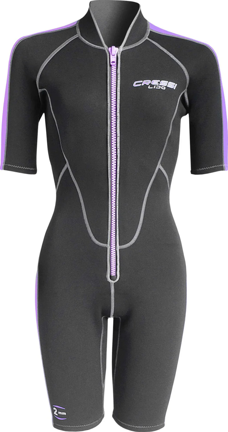 Lido Shorty Lady wetsuit 2 mm Black / Lilac