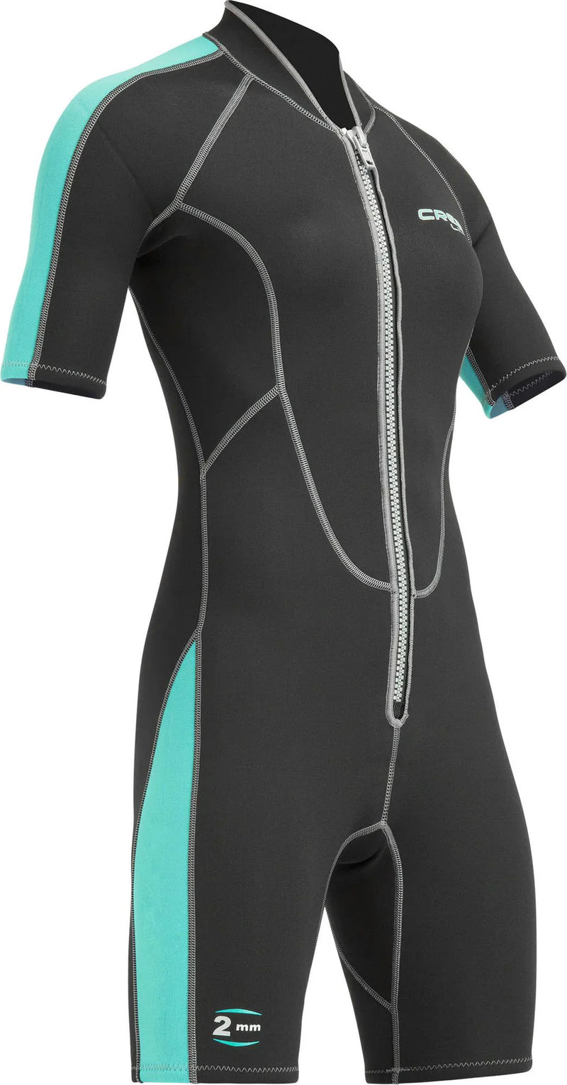 Lido Shorty Lady wetsuit 2 mm Black / Aquamarine