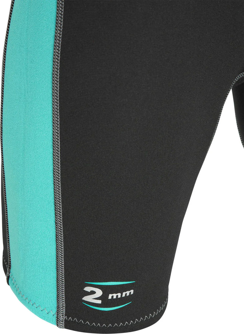 Lido Shorty Lady wetsuit 2 mm Black / Aquamarine