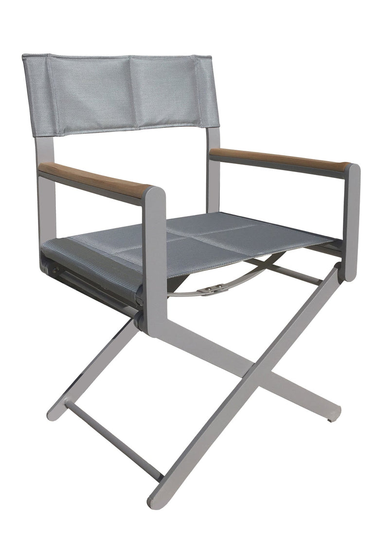OSKAR Director Chair – grey aluminum frame