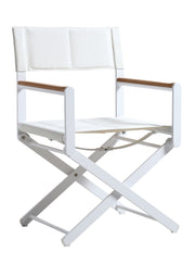 OSKAR Director Chair – white aluminum frame