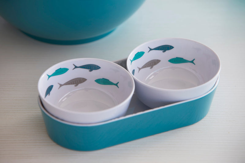 MELAMINE SNACK SET COASTAL