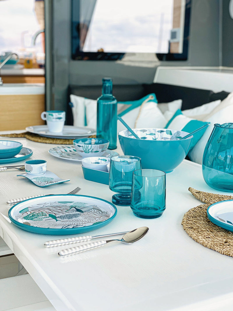 MELAMINE OVAL SERVING DISH, COASTAL