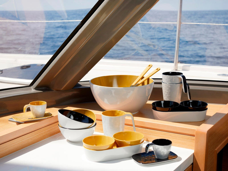 MELAMINE SNACK SET SUMMER – MUSTARD