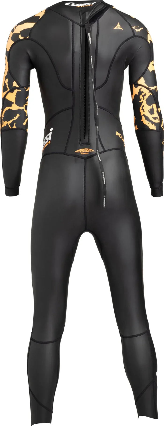 Kuwae Swimsuit Lady Swim monopiece 2 mm Black / Orange