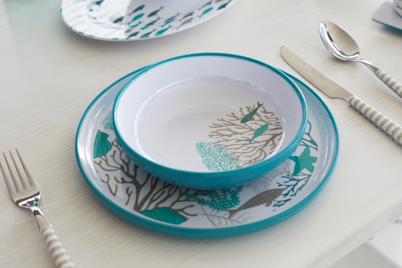 MELAMINE INDIVIDUAL BOWL COASTAL, SET 6 Un