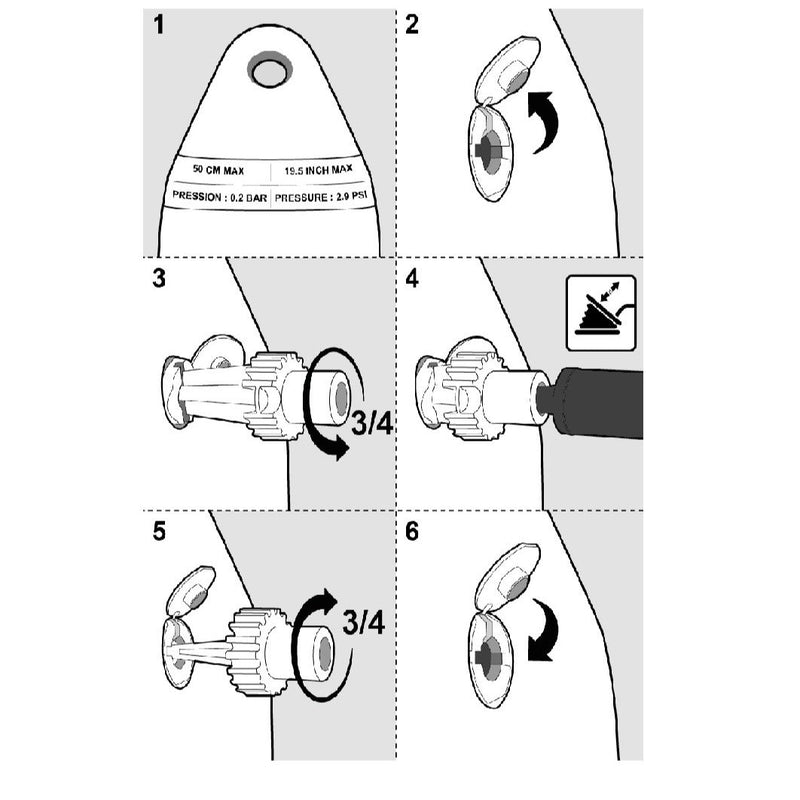 Boat fender – Two-color marine bumper 20 x 80 cm – Not inflated, with rope