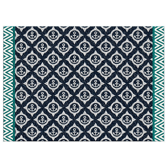 Non-slip mat – soft blue&acqua, 70×50 Marine Business