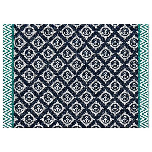 Non-slip mat – soft blue&acqua, 70×50 Marine Business