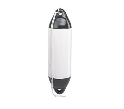 Boat fender – Two-color marine bumper 20 x 80 cm – Not inflated, with rope