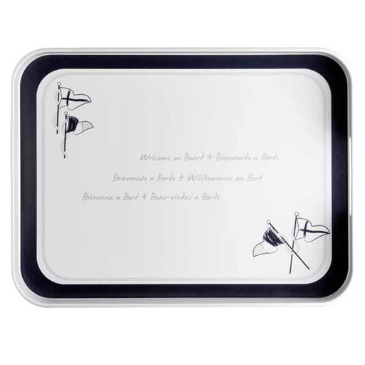 MELAMINE RECTANGULAR TRAY, WELCOME ON BOARD