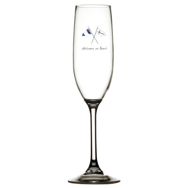 NON SLIP CHAMPAGNE FLUTE, WELCOME ON BOARD 6 UN