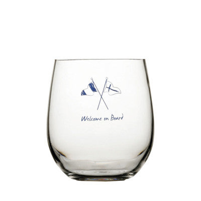 NON SLIP WATER GLASS, WELCOME ON BOARD 6UN