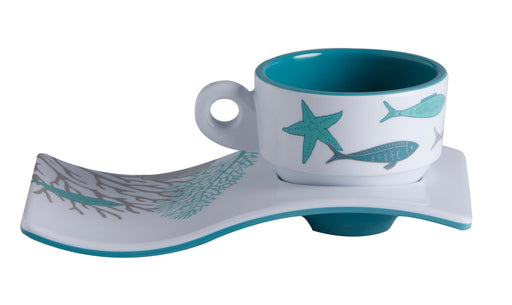 MELAMINE COFFEE SET COASTAL, SET 6 Un