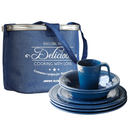 Melamine Tableware Pack Harmony Blue, 6 Person