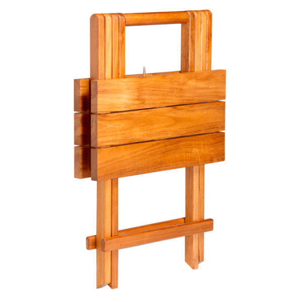 RECTANGULAR FOLDING TABLE TEAK 80X60CM