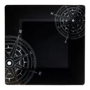 Non-slip Black Melamine Dinner Plate – Lombok, 6 Pcs