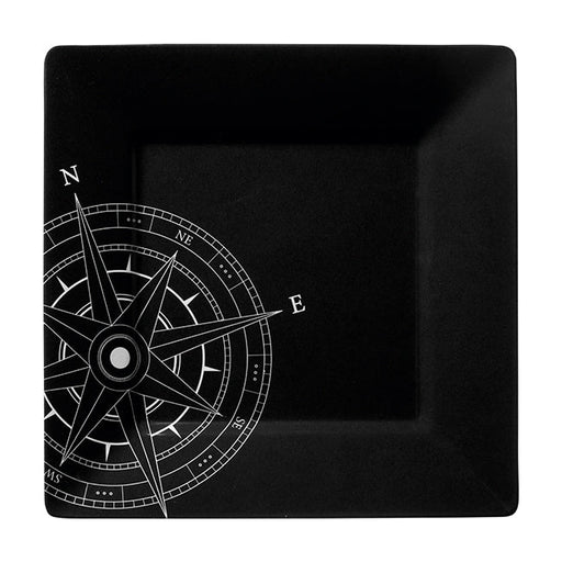 Non-slip Black Melamine Dessert Plate – Lombok, 6 Pcs