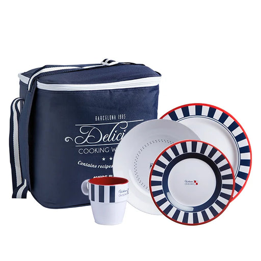 Non-slip Melamine Tableware Pack –venezia, 6 People – 24 Pcs