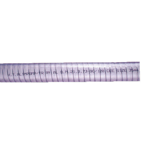 Liquid discharge and water delivery hose pvc clear with internal spiral