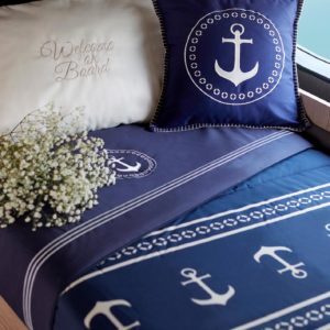 Cushion + stuffing SANTORINI Basic Blue