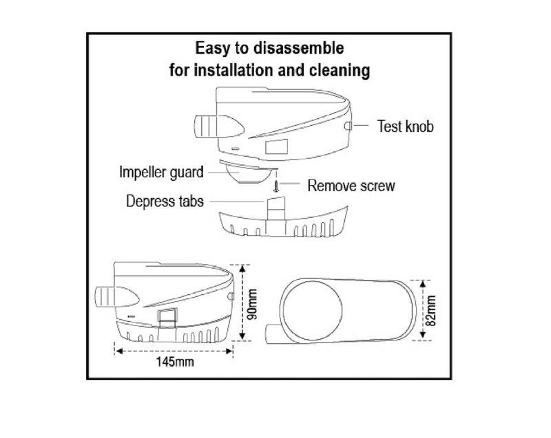 Submersible automatic bilge pump