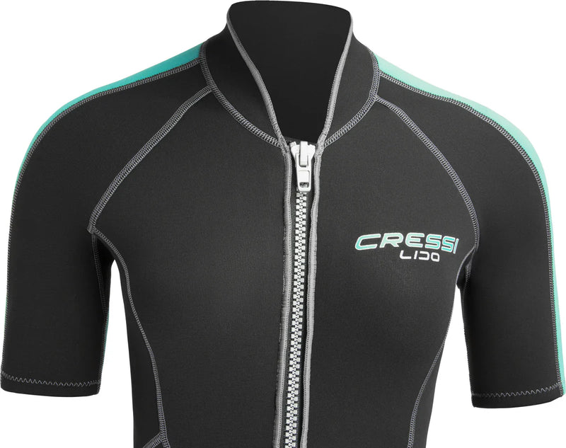 Lido Shorty Lady wetsuit 2 mm Black / Aquamarine