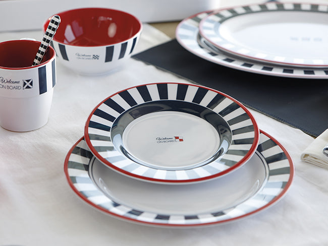 Non-slip Melamine Tableware Pack – Venezia, 4 People – 16 Pcs