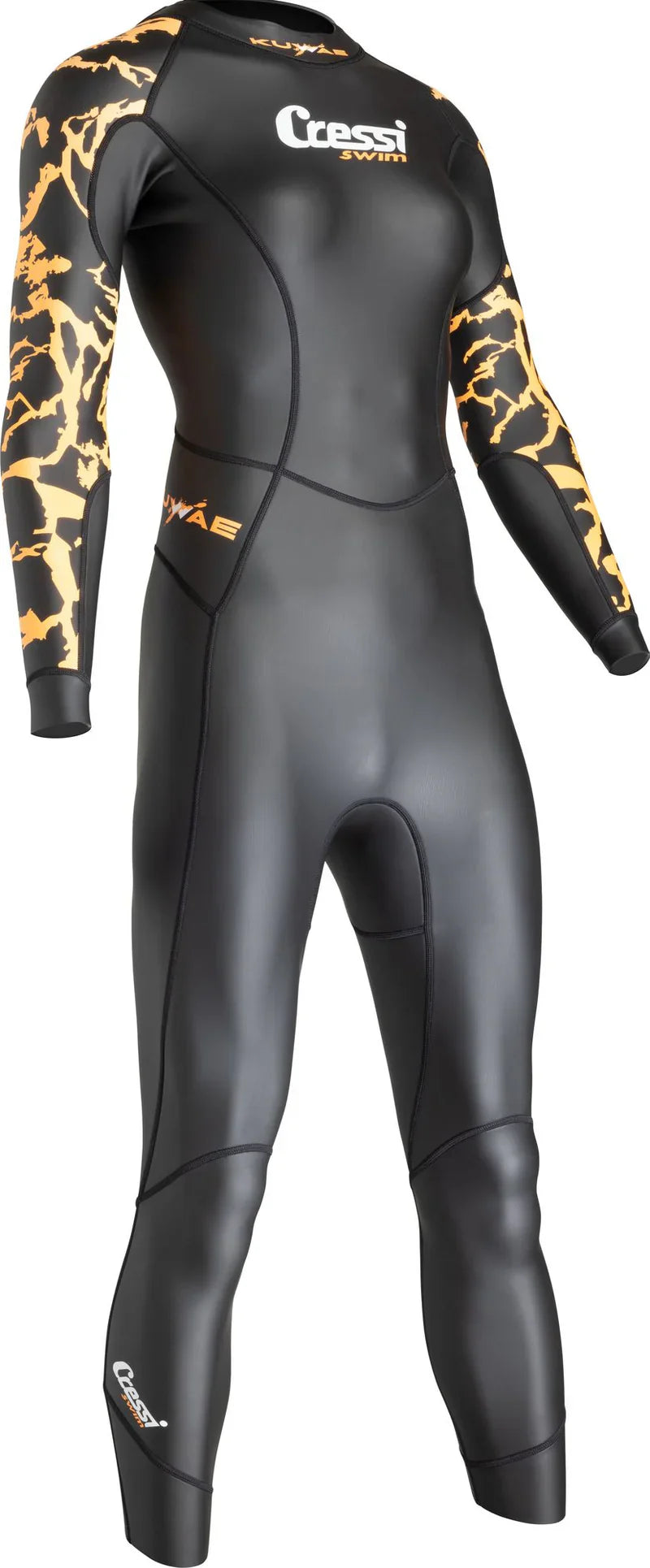 Kuwae Swimsuit Lady Swim monopiece 2 mm Black / Orange