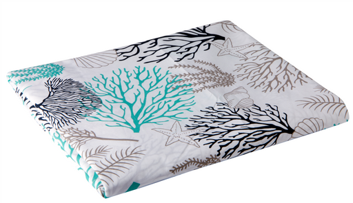 PLASTIFIED TABLECLOTH, 115×100 cm, COASTAL – WHITE