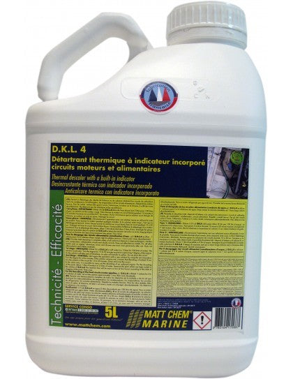 Thermal non corrosive descaler with built-in indicator D.K.L.4