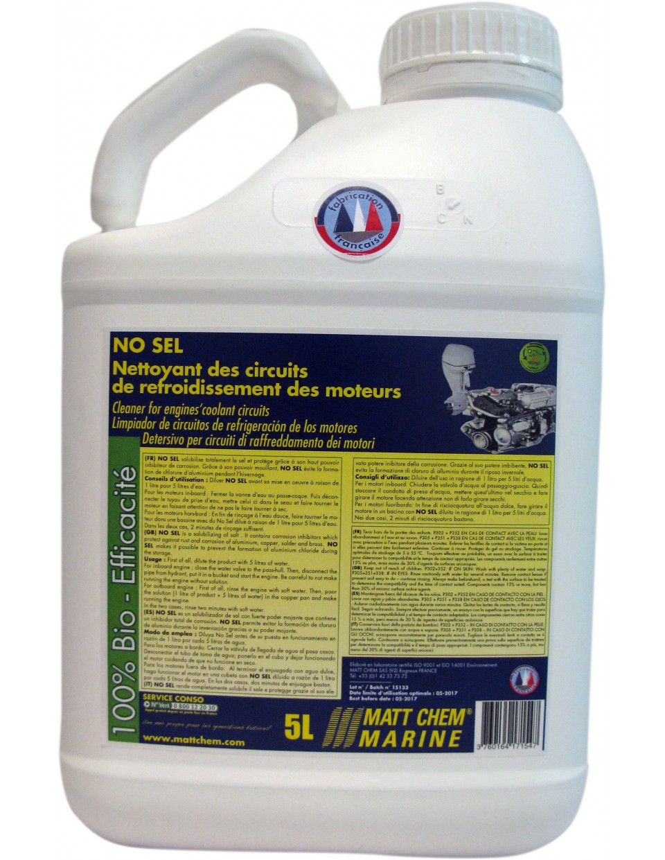 NO SEL, CONCENTRATED CLEANING COOLANT CIRCUITS