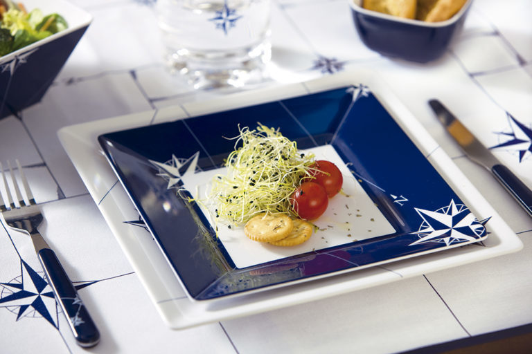MELAMINE SQUARE DESSERT PLATE, NORTHWIND 6 UN